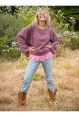 Brushed Woven Box Top, Carnation