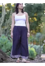 Ctn Gauze Layered Pants Black Os