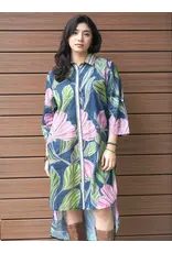 Talina Floral Print Dress Green Pink