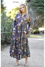 Calypso Leilani Dress Teal Gold