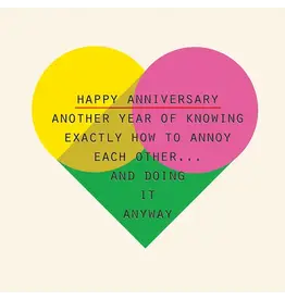Annoy Each Other Anniversary Greeting Card