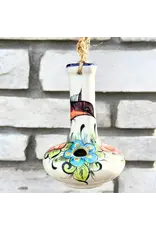 Guatemalan Hand Painted Ceramic Hummingbird Feeder