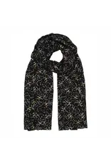 Splatter Dot Black Organic Cotton Scarf
