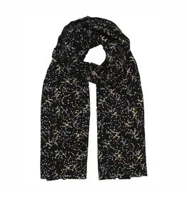 Splatter Dot Black Organic Cotton Scarf