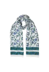 Vintage Floral Hand Block Printed Scarf