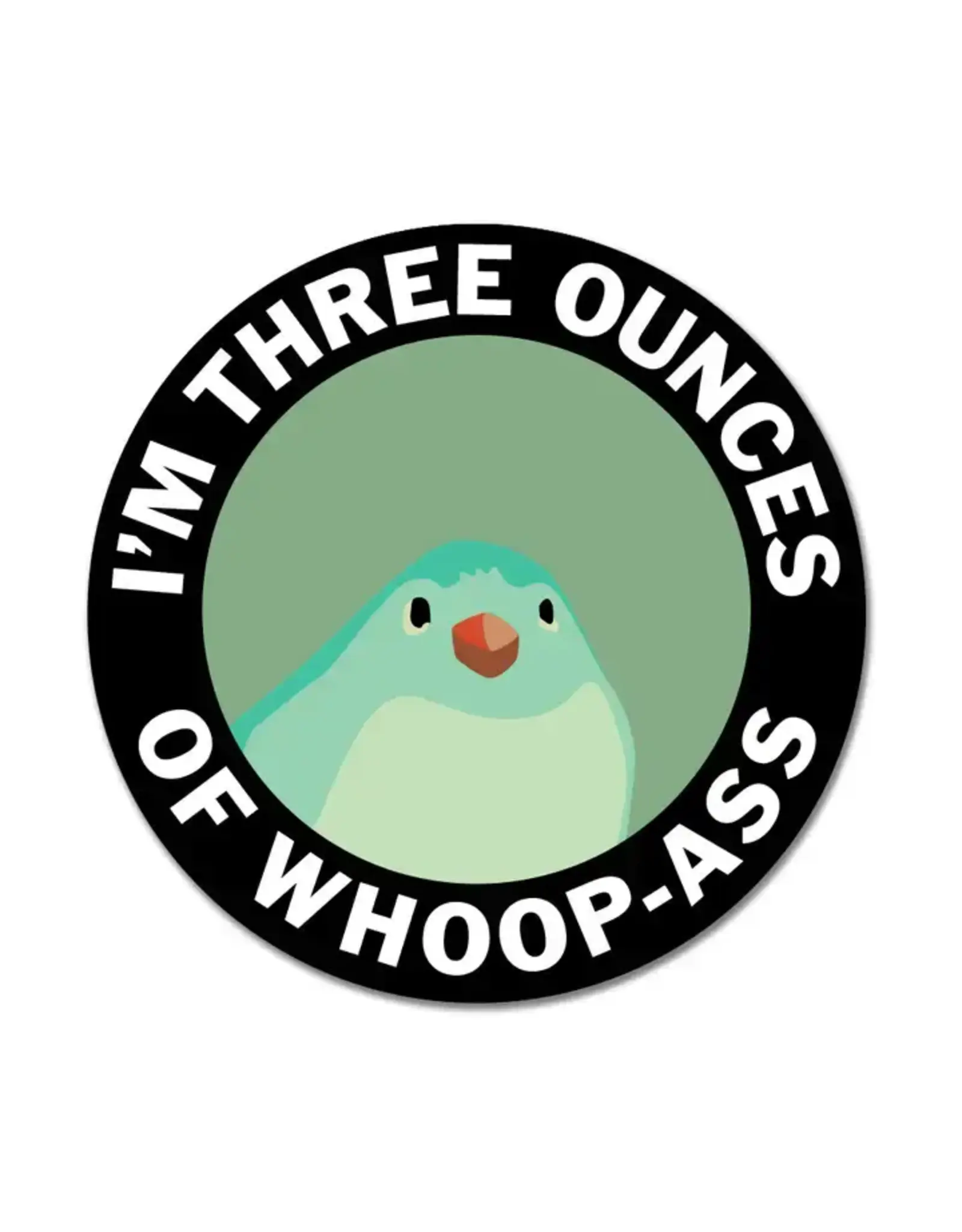 Three Ounces Vinyl Sticker