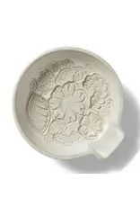 Pressed Blossom Ceramic Spoon Rest, Nepal