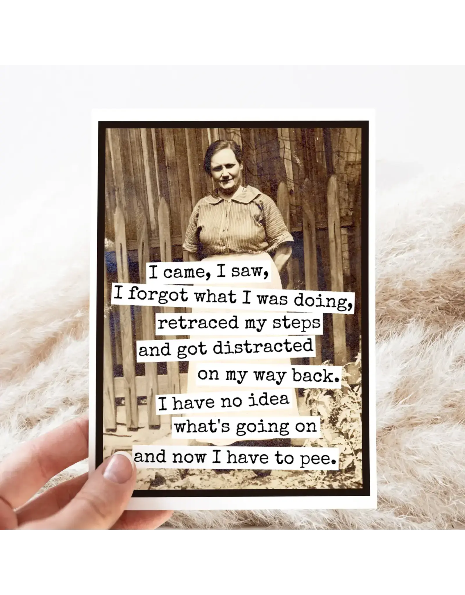 I Came, I Saw, I Forgot What I Was Doin. Greeting Card.