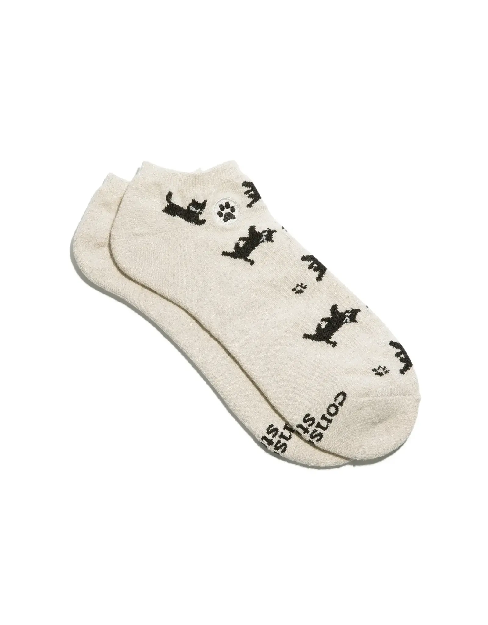 Ankle Socks that Save Cats (beige cats) Small