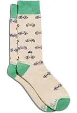 Socks That Support Youth Sports (Beige Bicycles) Small