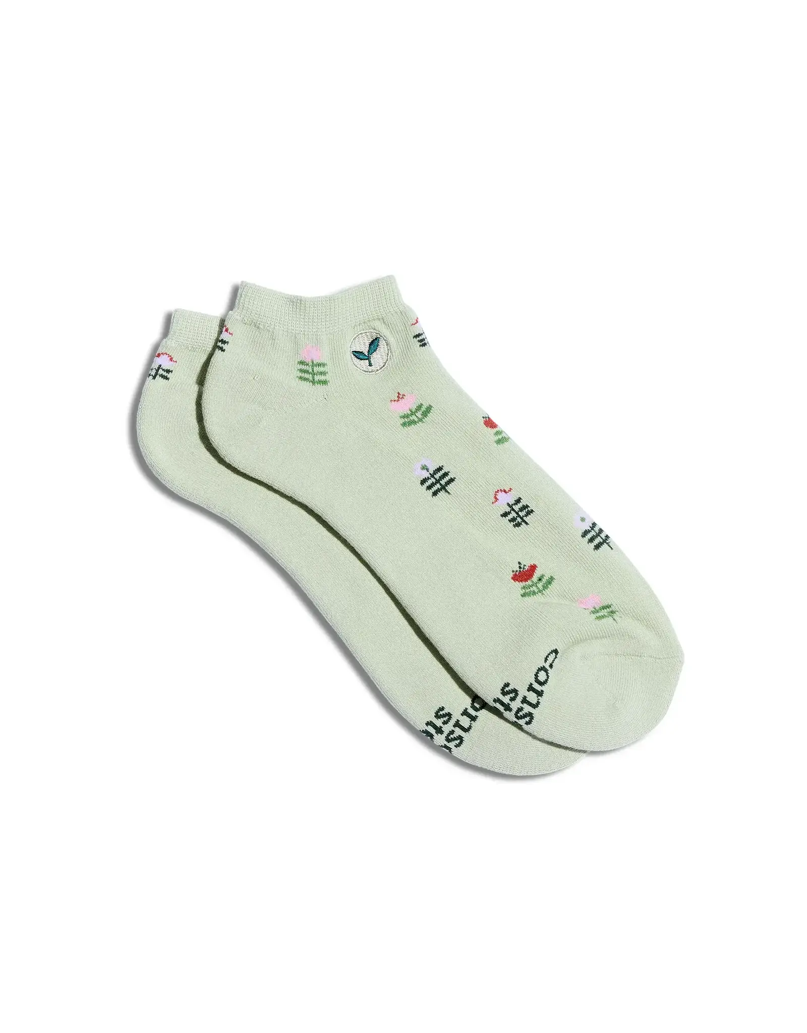 Ankle Socks that Plant Trees (green tulips) Small