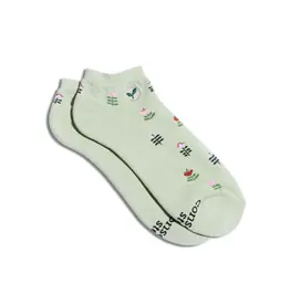 Ankle Socks that Plant Trees (green tulips) Small