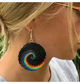Telephone Wire Earrings, South Africa | African Rainbow