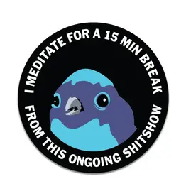 Trade roots I Meditate for Round Vinyl Sticker