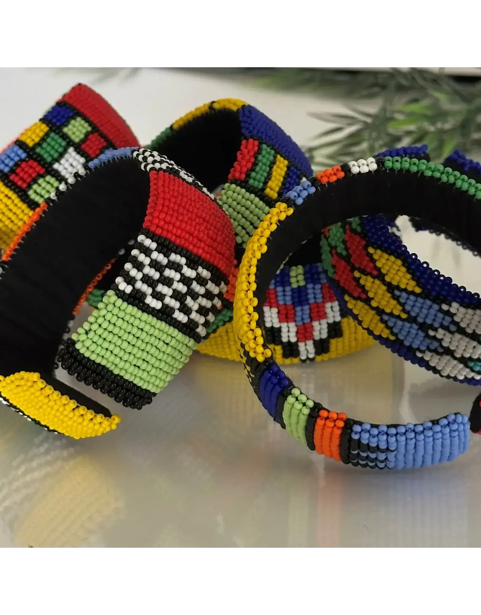 Beaded Cuff Bracelet - Colorful beads