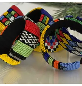 Beaded Cuff Bracelet - Colorful beads