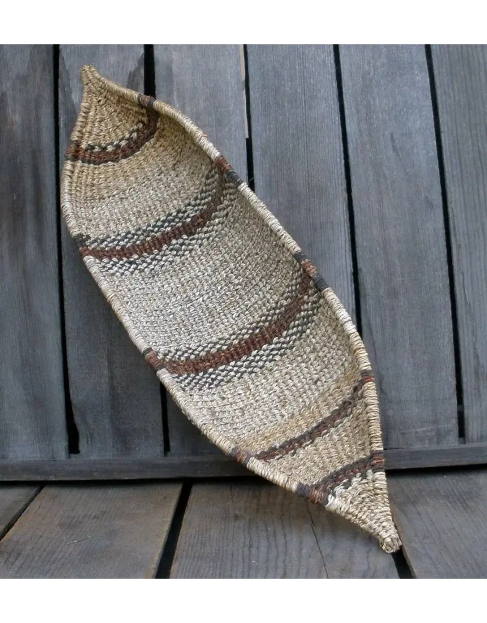 Ethiopian Gambela Canoe-Shaped Basket, 20 x 6, Ethopia