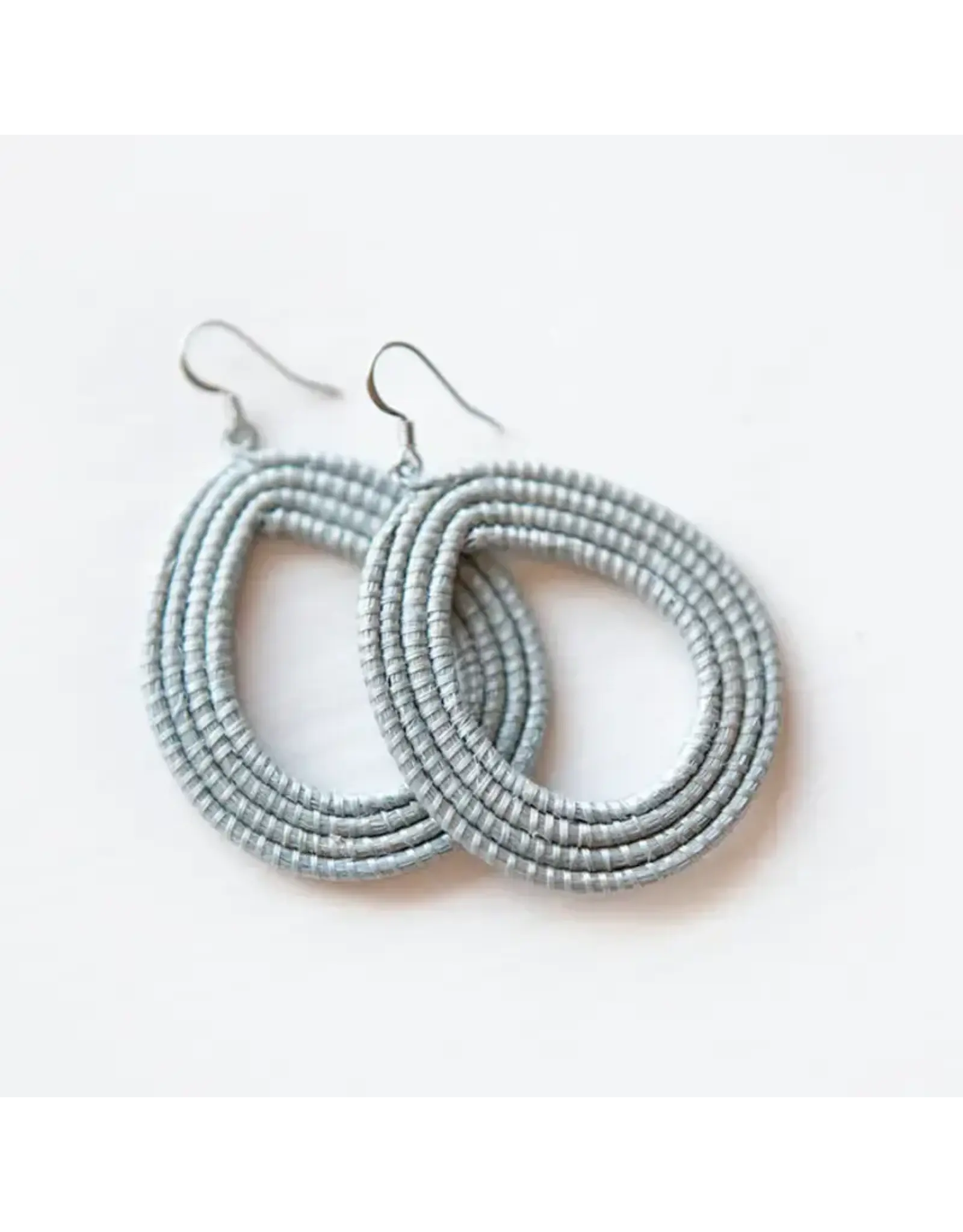 Wooven Loop Earrings, Variety of Colors, Rwanda