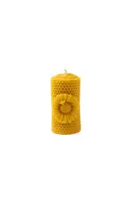 Sunflower Pillar Beeswax Candle, Rwanda