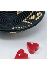 Small Beeswax Heart Candle, Rwanda