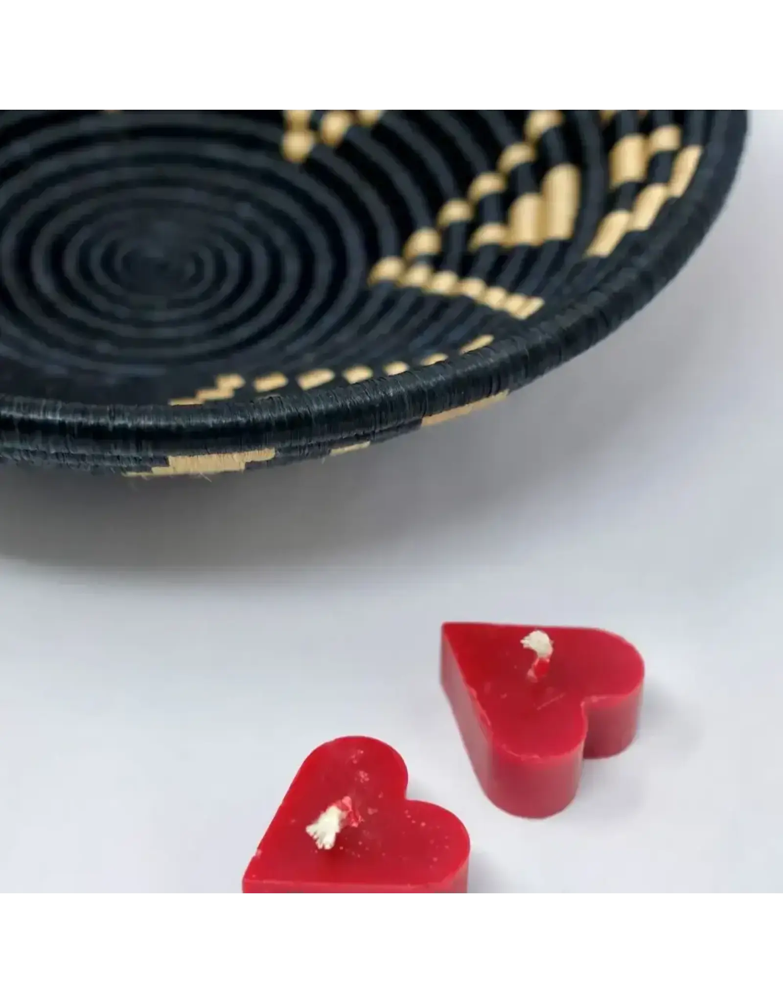 Small Beeswax Heart Candle, Rwanda