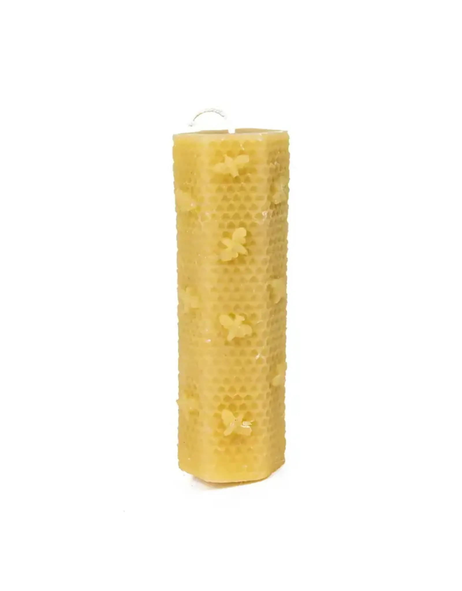Hexagon Pillar Beeswax Candle, Rwanda