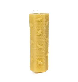 Hexagon Pillar Beeswax Candle, Rwanda