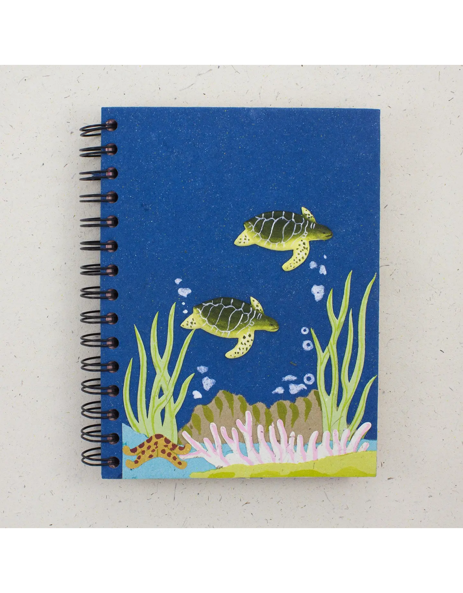 Trade roots Large Notebook, Mr. Ellies Pooh, Sri Lanka Turtle Dark Blue
