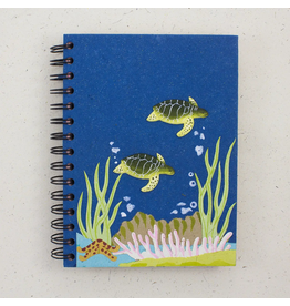 Trade roots Large Notebook, Mr. Ellies Pooh, Sri Lanka Turtle Dark Blue