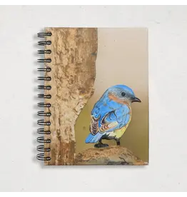 Trade roots Large Notebook, Mr. Ellies Pooh, Sri Lanka Blue Fronted Red Start
