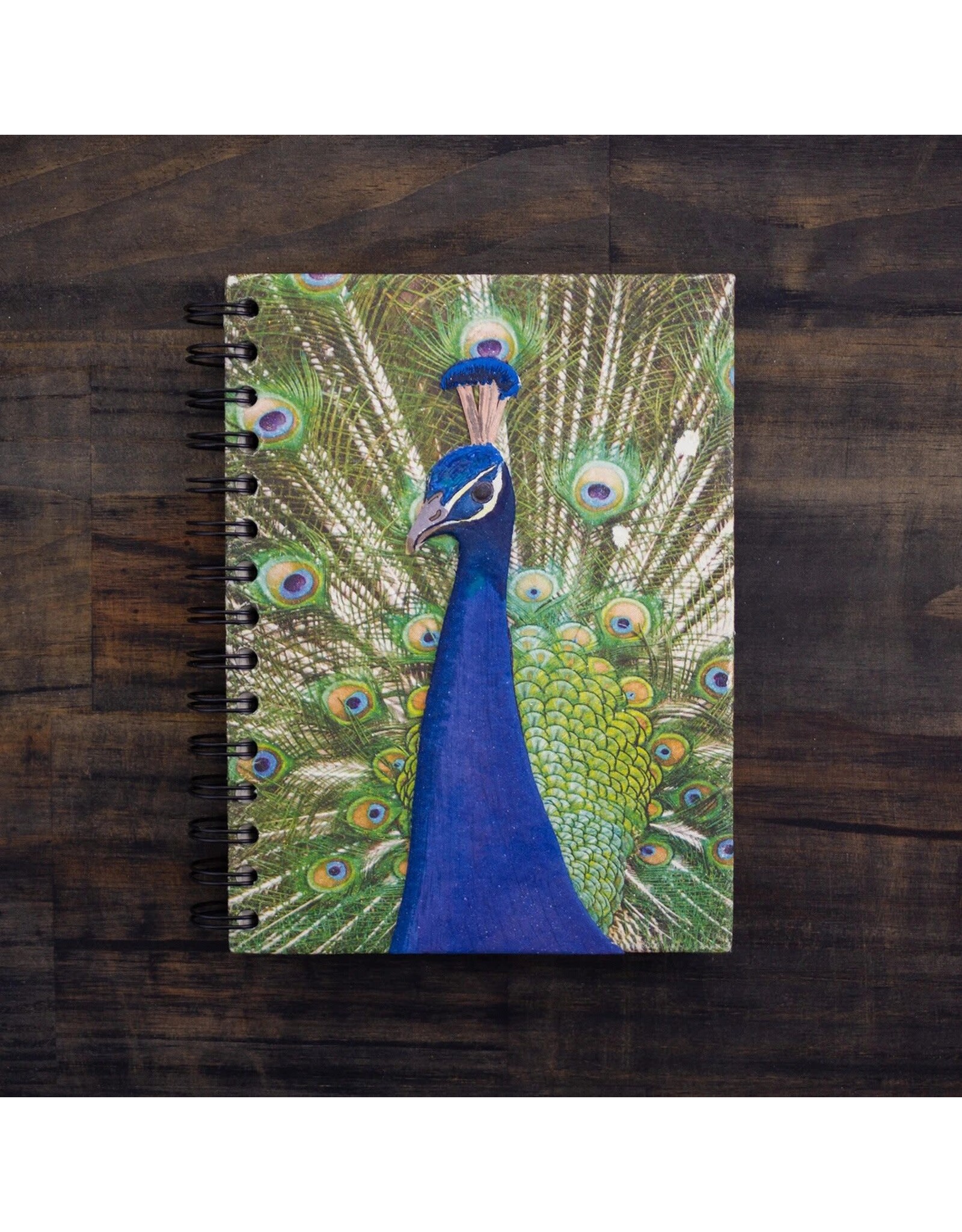 Trade roots Large Notebook, Mr. Ellies Pooh, Sri Lanka Peacock
