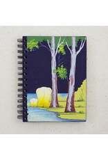 Trade roots Large Notebook, Mr. Ellies Pooh, Sri Lanka Elephant on Blue (Paint)