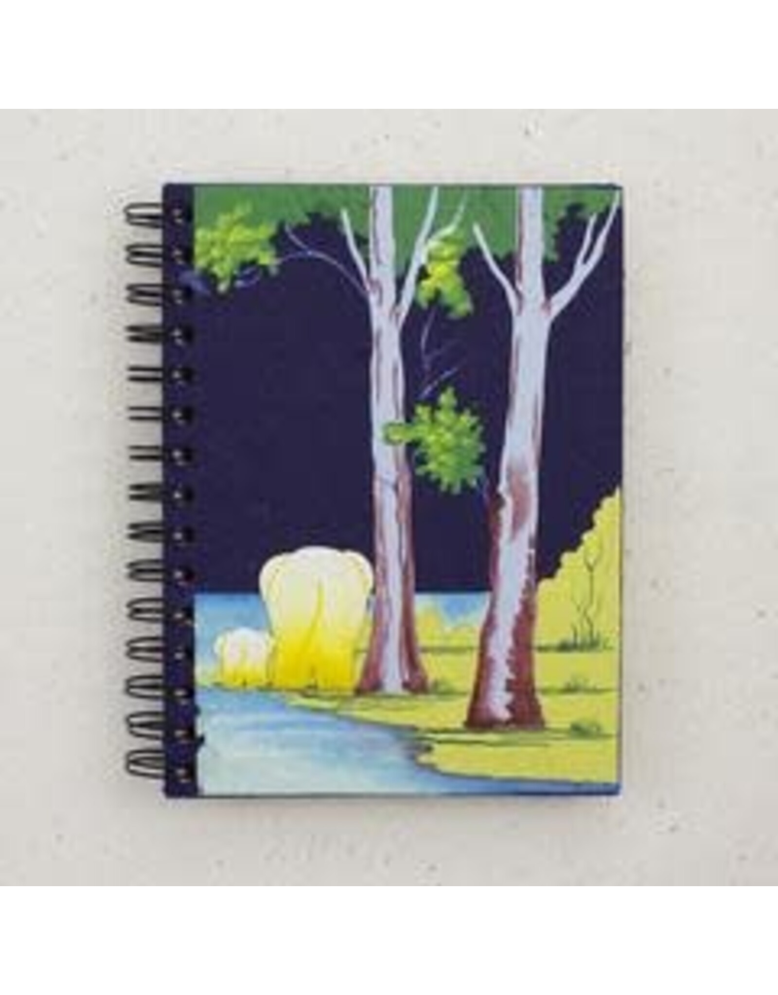 Trade roots Large Notebook, Mr. Ellies Pooh, Sri Lanka Elephant on Blue (Paint)
