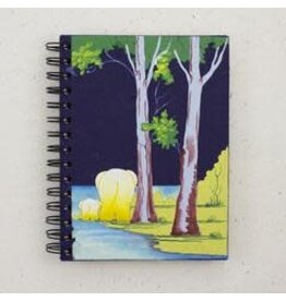 Trade roots Large Notebook, Mr. Ellies Pooh, Sri Lanka Elephant on Blue (Paint)