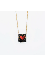 Altiplano Beaded Tag Radiant Heart Necklace, Guatemala