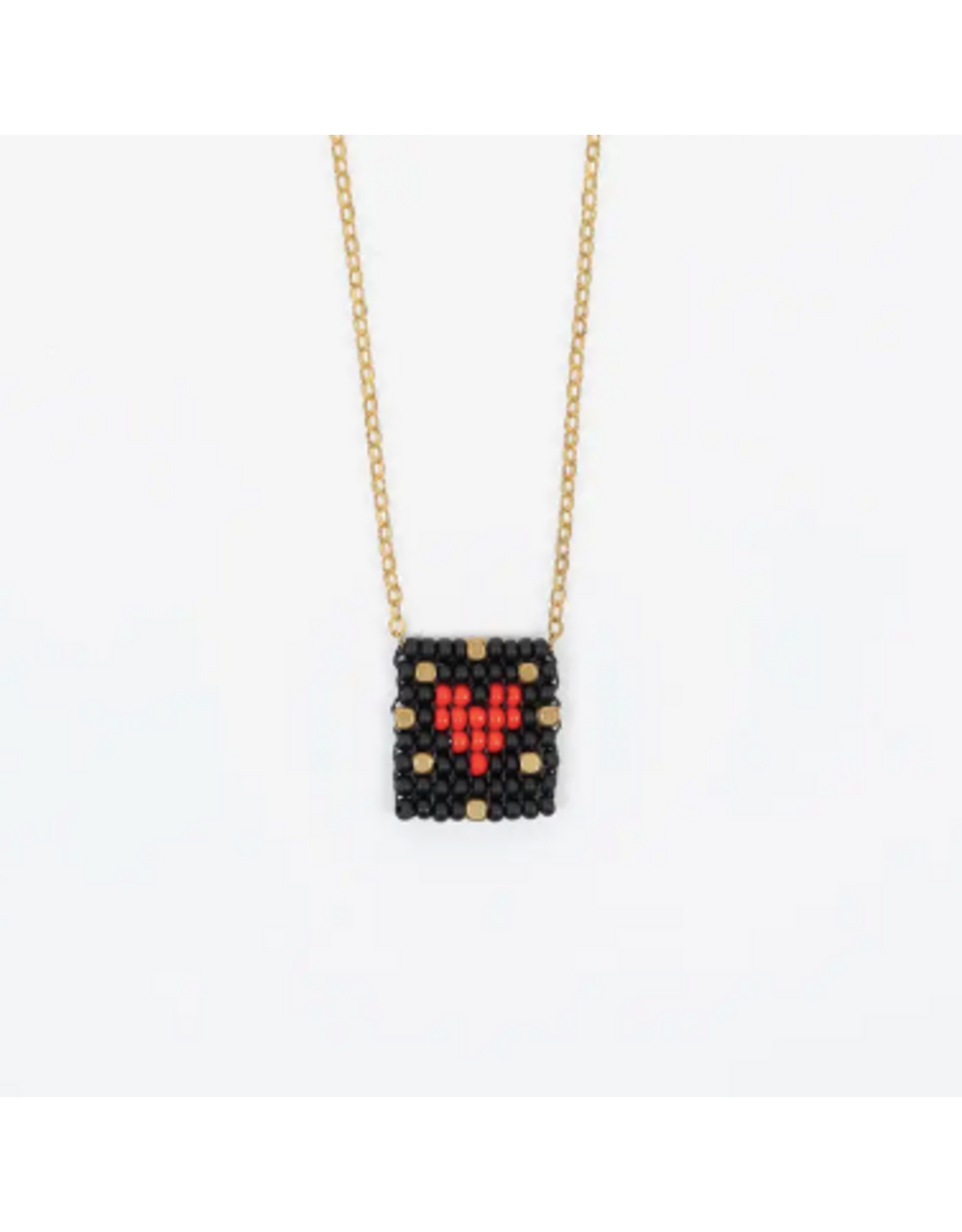 Altiplano Beaded Tag Radiant Heart Necklace, Guatemala