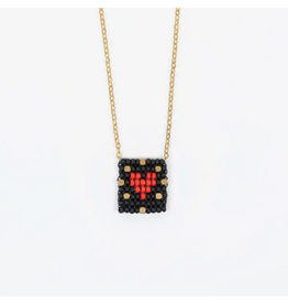 Altiplano Beaded Tag Radiant Heart Necklace, Guatemala