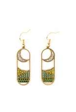 Altiplano Moonview Earrings Green, Guatemala