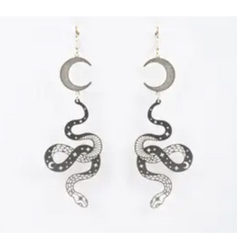 Altiplano Silver Celestial Snake Earrings, Guatemala