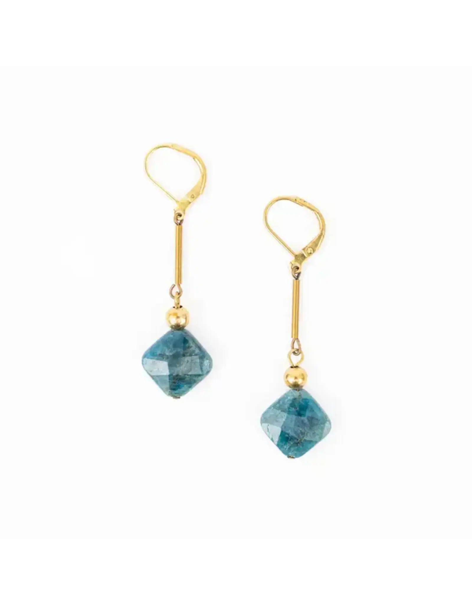Stone Drop Earrings, Apatite