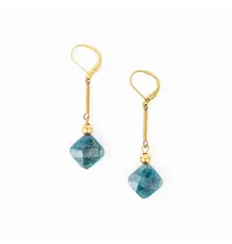 Stone Drop Earrings, Apatite