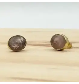 Rose Quartz Studs, India