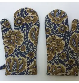 Trade roots Oven Mitts Pair Pumpkin Flower