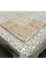 Tablecloth 60X90 Cornwall Yellow/Pink, India