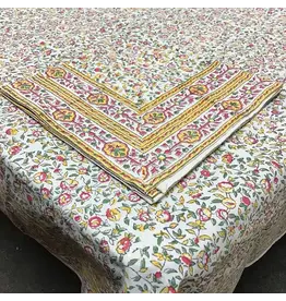 Tablecloth 60X90 Cornwall Yellow/Pink, India