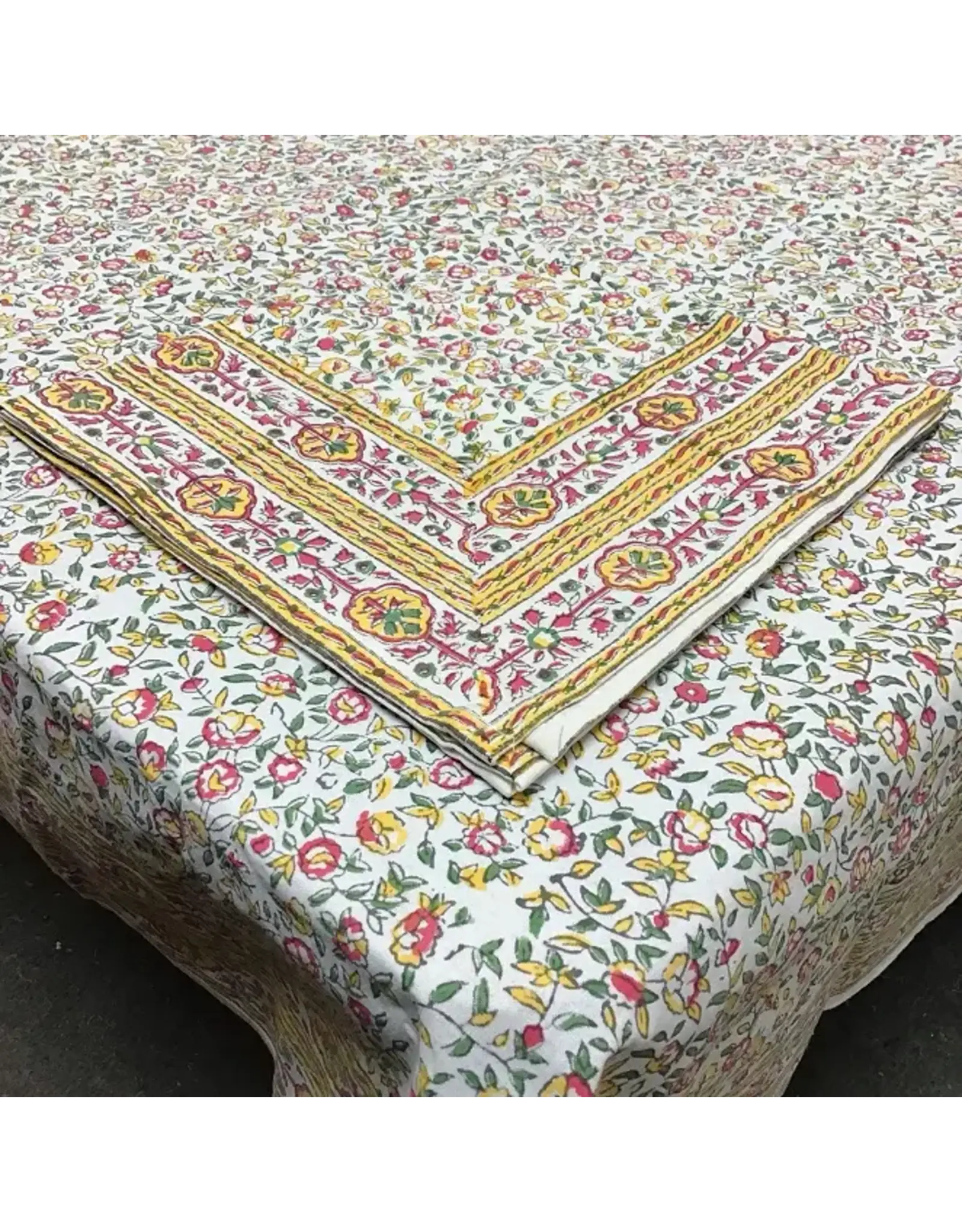 Trade roots Tablecloth 60X60 Cornwall Yellow/Pink, India