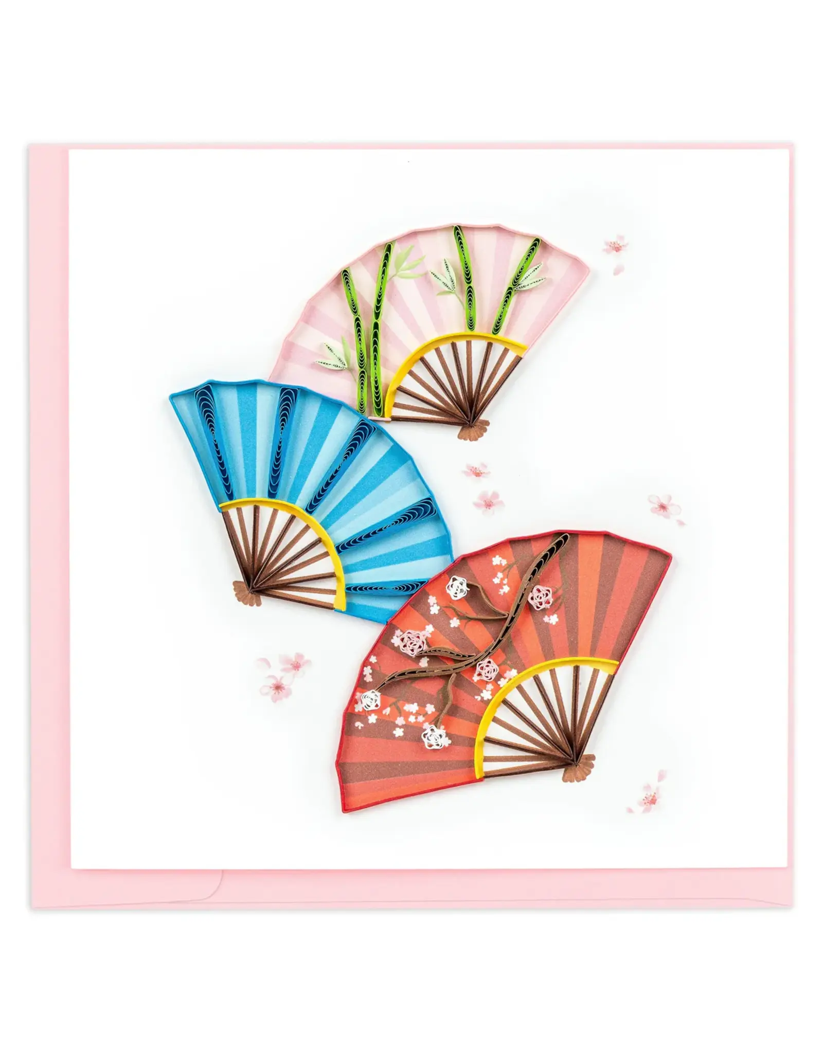 Decorative Fans Quilling Card