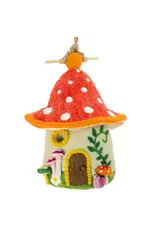 Felt Mushroom House Birdhouse