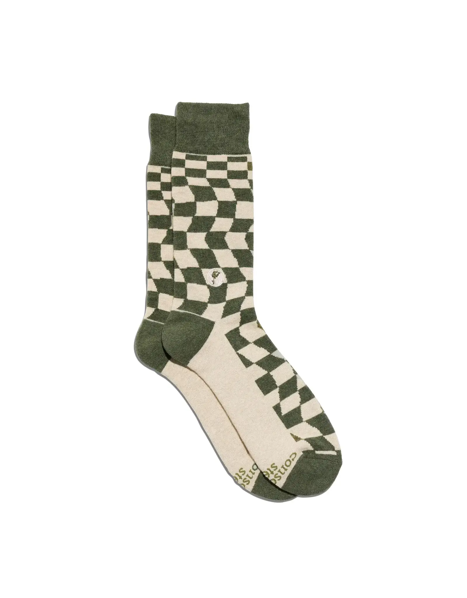 Socks for Women's Equality (Green Checkered) S/M