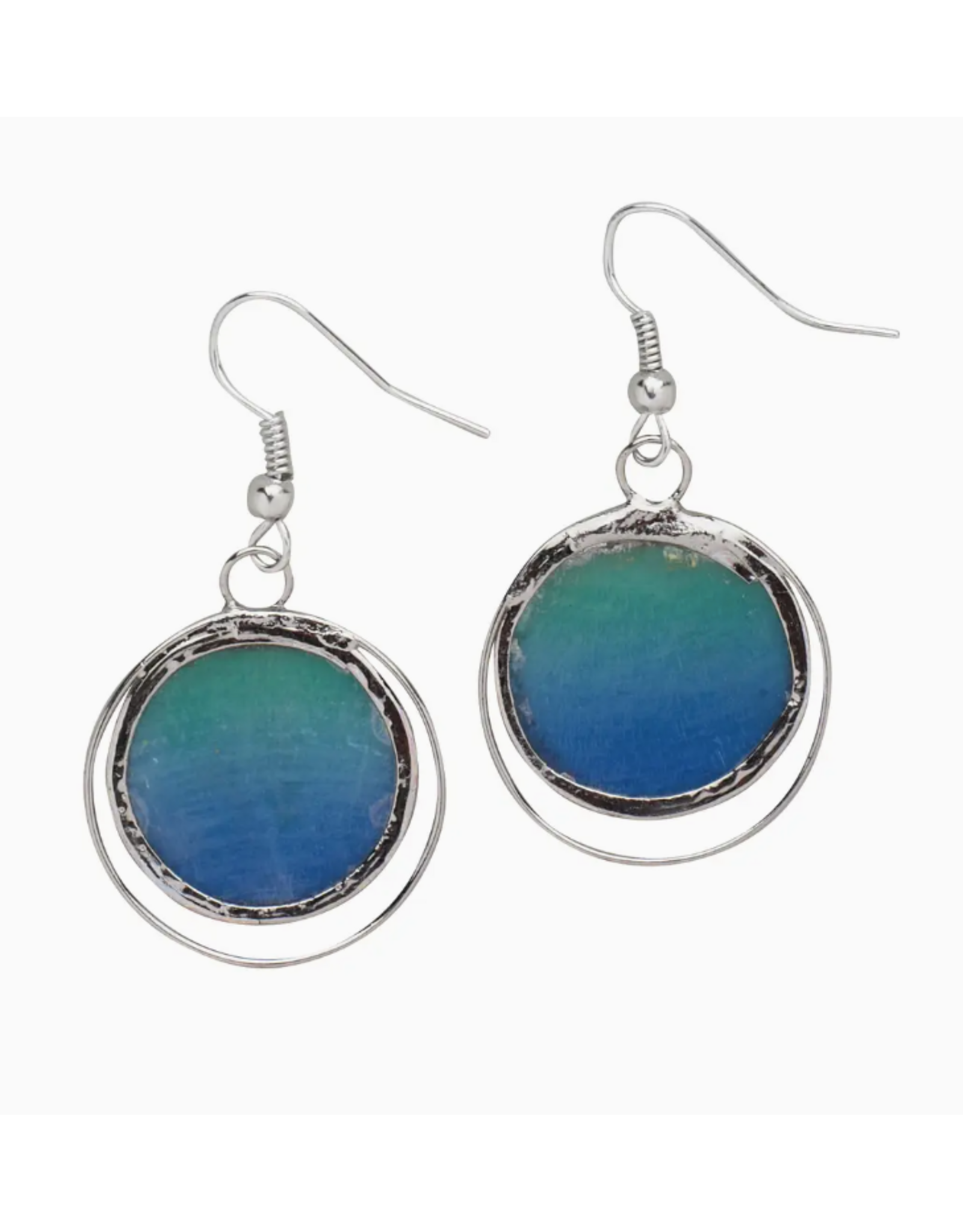 Trade roots Oceanic Echos Capiz Earrings, Philippines